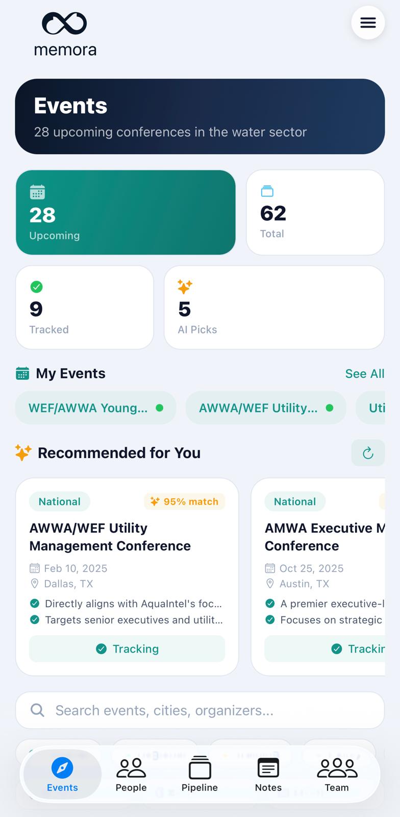 Memora app screenshot